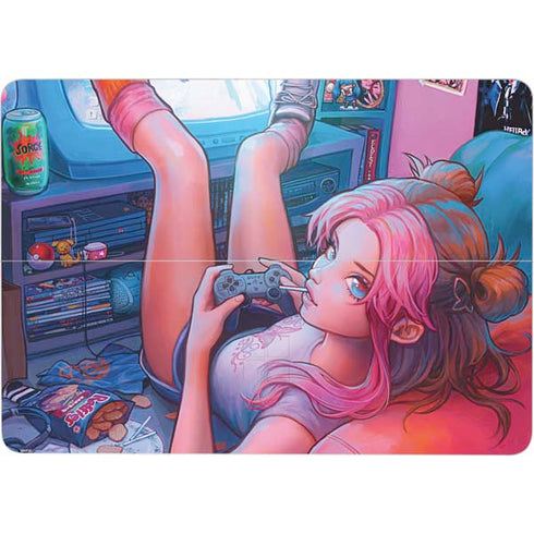 Pink Hair Anime Gamer Girl by Ivy Dolamore Surface Laptop Studio Skin